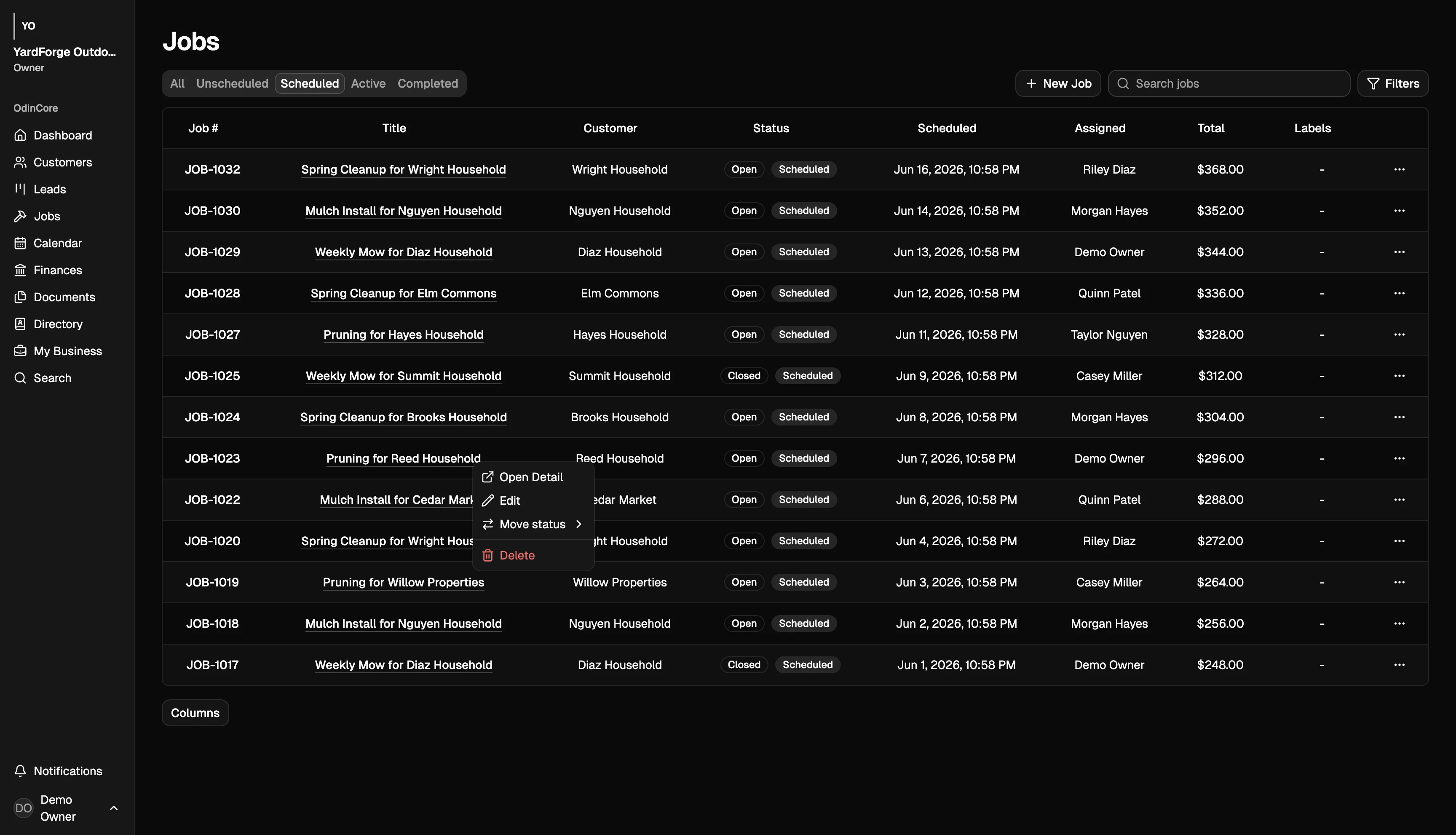 OdinCore interface supporting The Work Should Not Be Scattered
