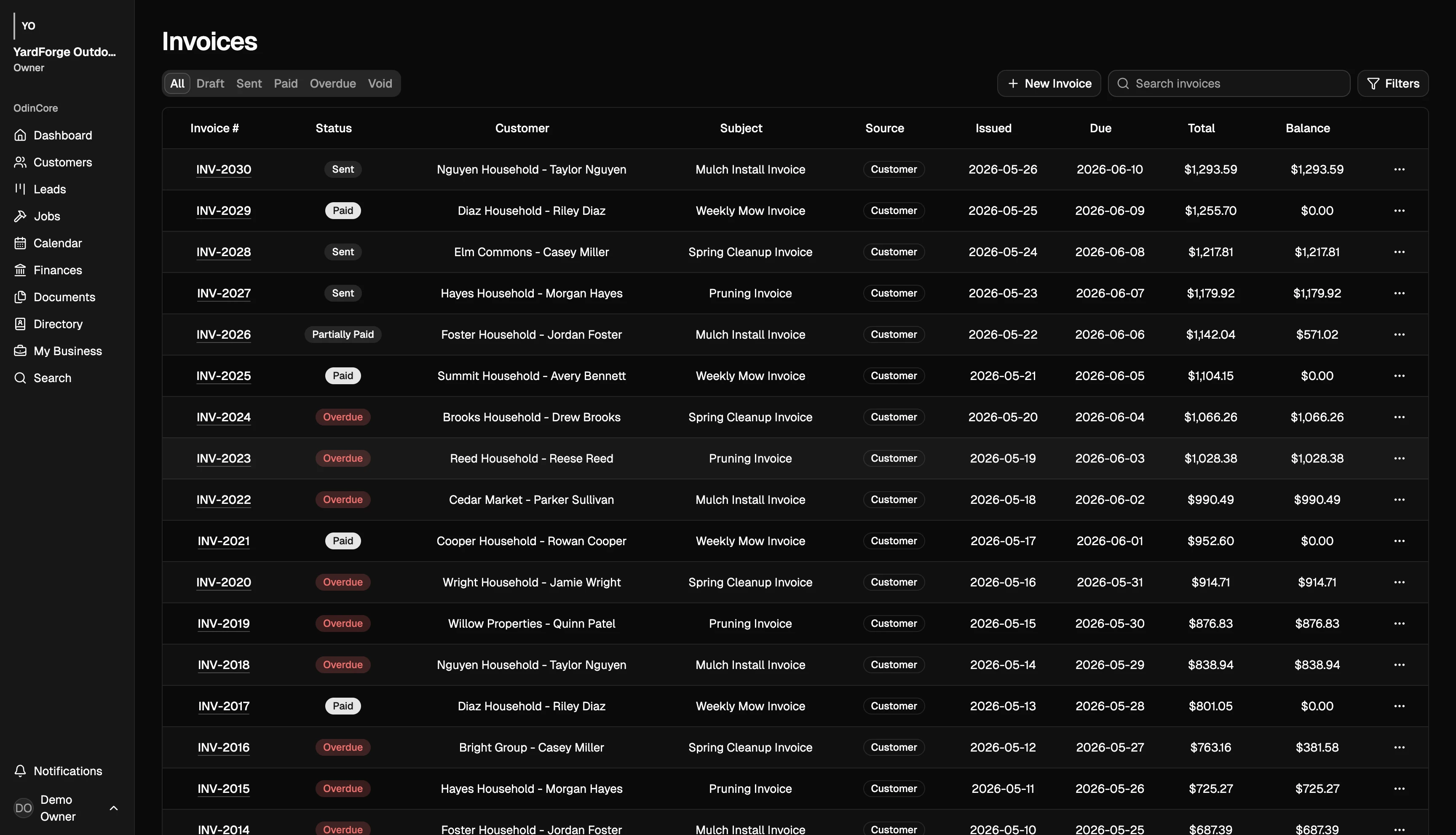 OdinCore interface supporting